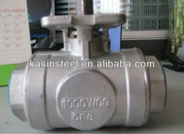 3 way ball valve with high mounting pad