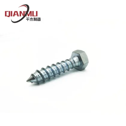 Hexagonal wood screw with galvanized hexagonal head