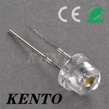 4.8mm Strawhat Water Clear Lens Short legs Blue High Bright Led Diode