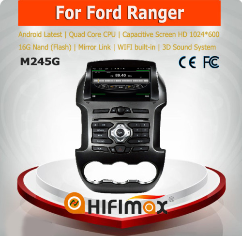 HIFIMAX Android 4.4.4 car multimedia for Ford Ranger with 4 Core CPU 16G Hard disk HD1024*600 capacitive screen