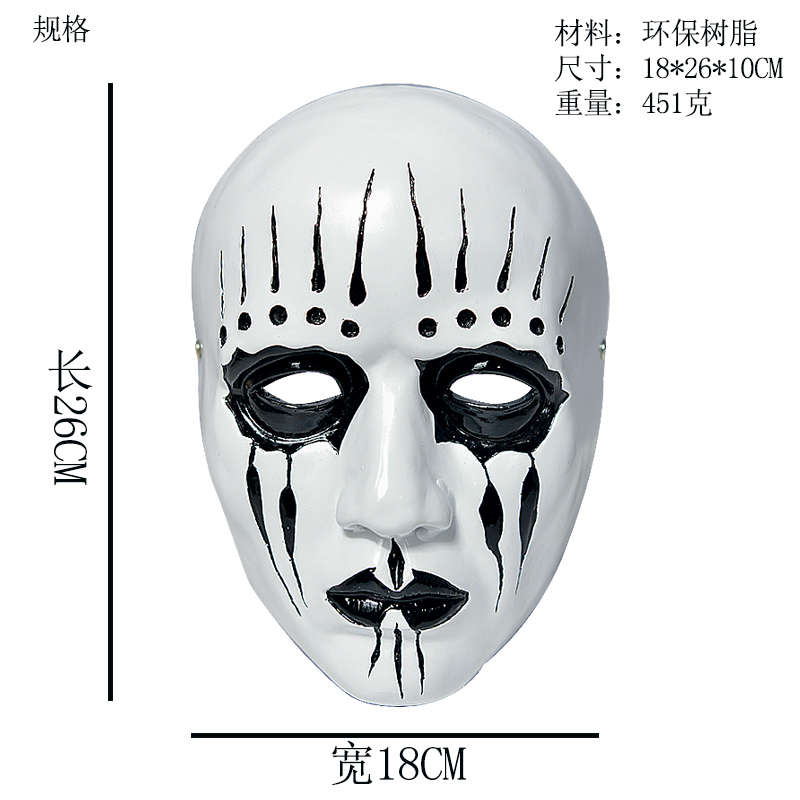 Black Tears Scary Resin Horror Full Face Mask