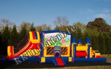kids inflatable bounce houses combo/inflatable bouncer obstacle courseKKB-L019