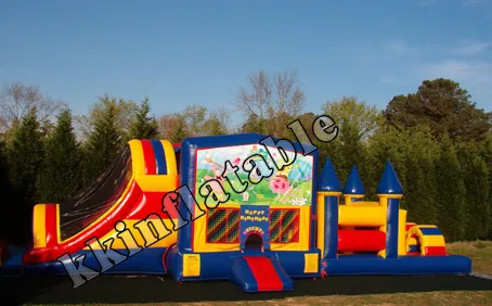 kids inflatable bounce houses combo/inflatable bouncer obstacle courseKKB-L019