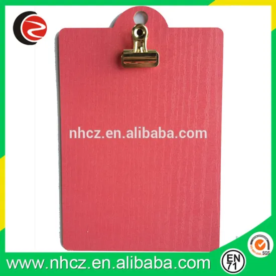 Red Mini Wood Clipboard for School