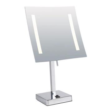 Square frameless standing magnifying mirror