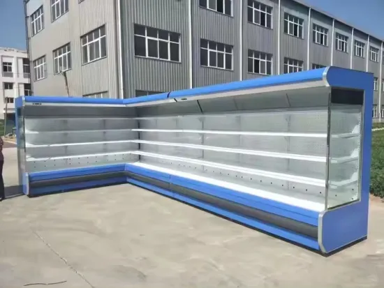 Open Air Chiller Supermarket Cooler Display Glass Door Dessert Showcase Cooler and Heater