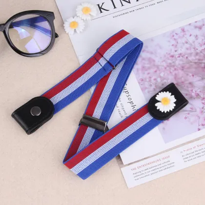 3cm Women's Jeans Elastic Knitted Canvas Stretch Belts - Invisible, Traceless, and Versatile