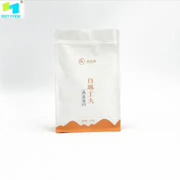 Flat Bottom Paper Packaging Bag Printed Tea Bag