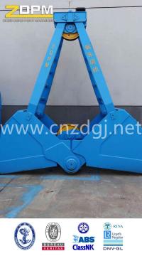 Two mechanical clamshell grapple lifting bucket