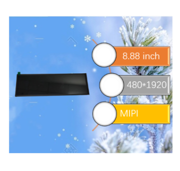 8.88 Inch IPS TFT LCD Display Screen with 480x1920 Resolution and MIPI Interface