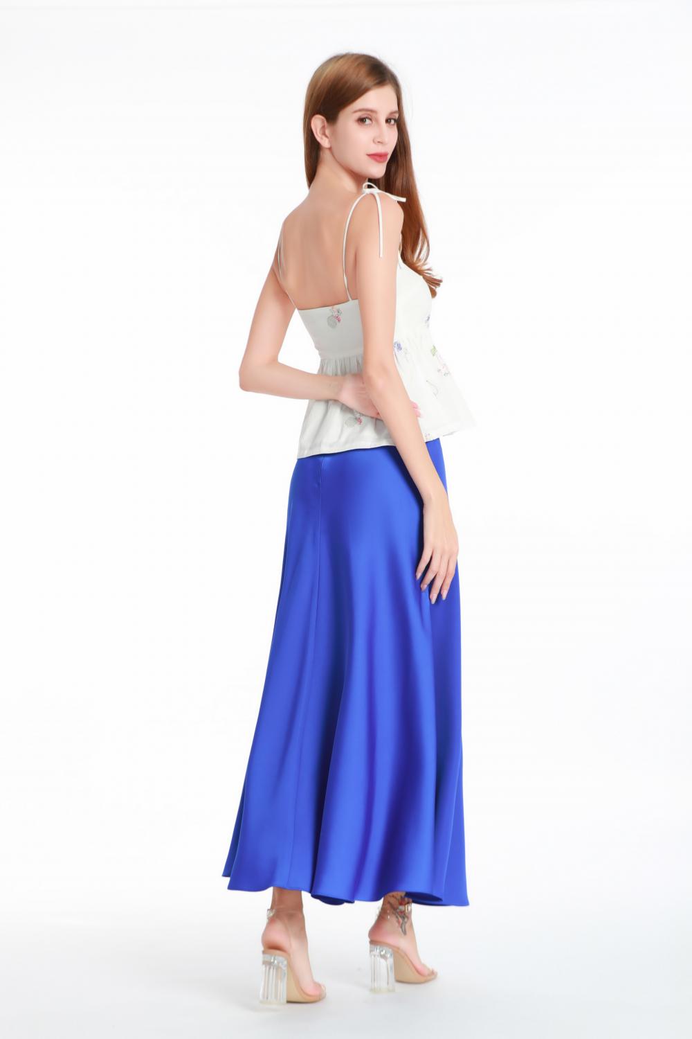 Satin Mermaid Midi falda