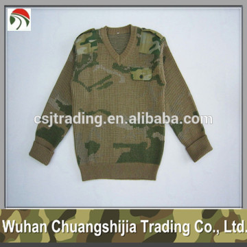 military camouflage wool army pullover