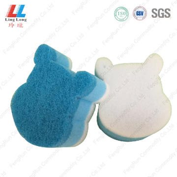 Bear style sponge scouring cleaning pad