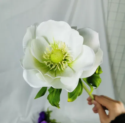 Artificial Anemone Flower Branch for Home Decor