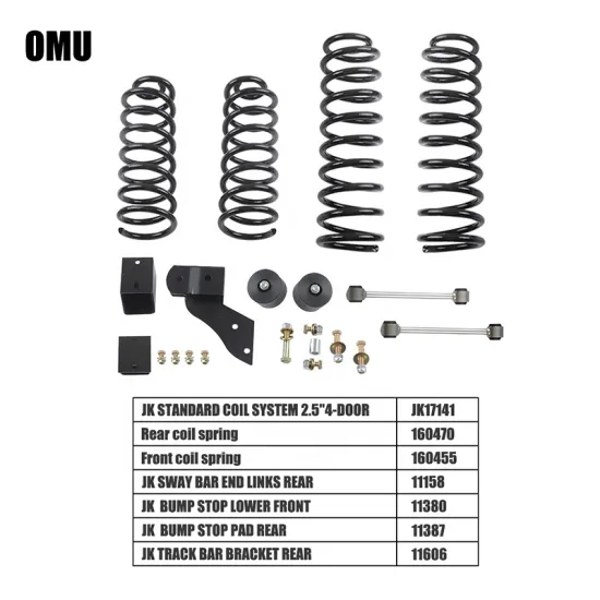 2.5 Inch Suspension Kits for Jeep Wrangler JK Coil Spring Lift Kit