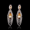 Gold Sparkly Crystal Women Fashion Earrings