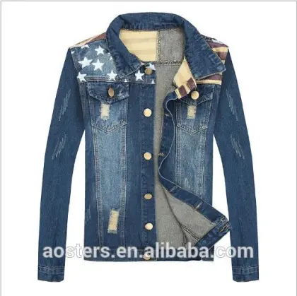 2017 latest design winter heavy windproof men jeans jacket