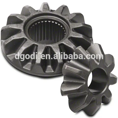 Metal gear factory custom steel spur bevel differential spider gears