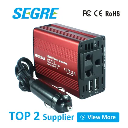 Amazon Top selling 150w car power inverter 12v 220v 110v car inverter with Dual USB 3.1A AUTO