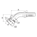 45 Jis Metric Female 60 Asiento de cono