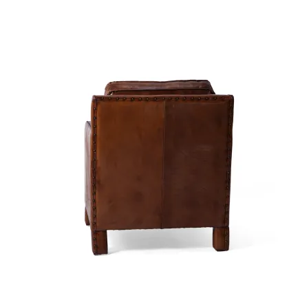 Cheap Modern Dark Brown Leather Dining Chair for Home Decor
