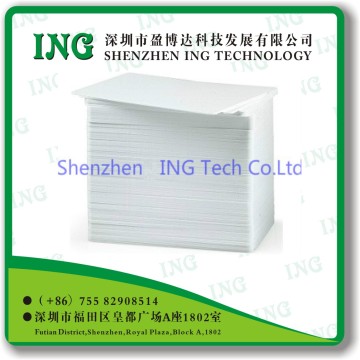 Blank White Standard Sized PVC Card