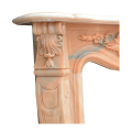 Rococo Reverie Hand-Carved Carrara Marble Fireplace Mantel