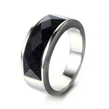Wholesale Jewelry Black Titanium Ring Engagement Men Ring