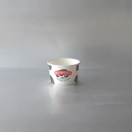 Ice Cream Tub Dart Paper Cups with Clear Glass