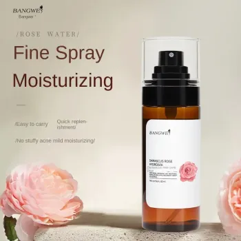 OEM Bangwei Rose Extract Damasch Leather Face Toner Spray - 80ml Moisturizing Skin Care for Sensitive Skin