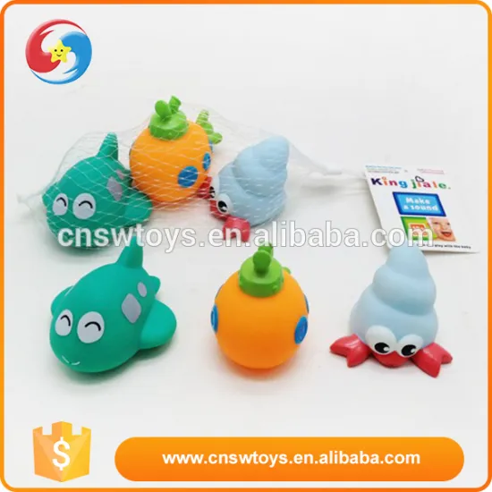China wholesale rubber mini unique shaped baby bath toy set
