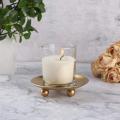 Conjunto de 3 porta -velas decorativas de pilares de ferro