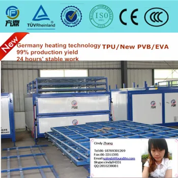 Excellent performance bending tempered glass laminated equipment