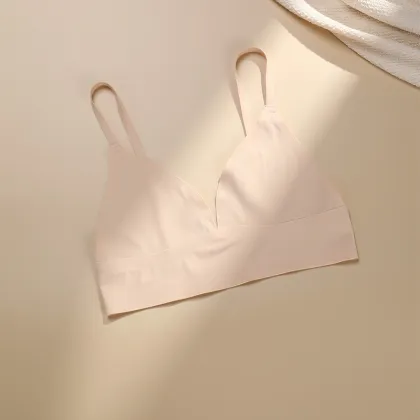 Seamless Ice Silk Wireless No Pad Bra Top