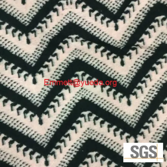 Zigzag jacquard design boiled Woolen Fabric, Woollen Cloth Fabric, Wool Cloth Fabric
