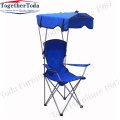 Portable foldable outdoor beach chair with shade