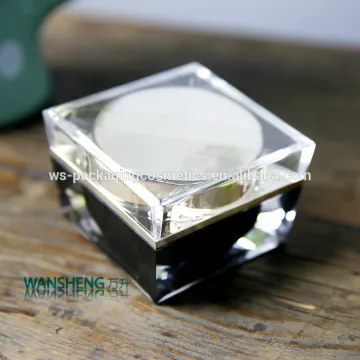 Customized Luxury Square Cosmetics Plastic Jar 50g