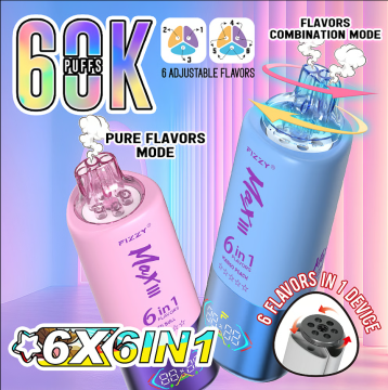 Fizzy Max III 60000 Puffs 6 In 1 Flavors Disposable Vape–For Long-Lasting Use & Ultimate Variety