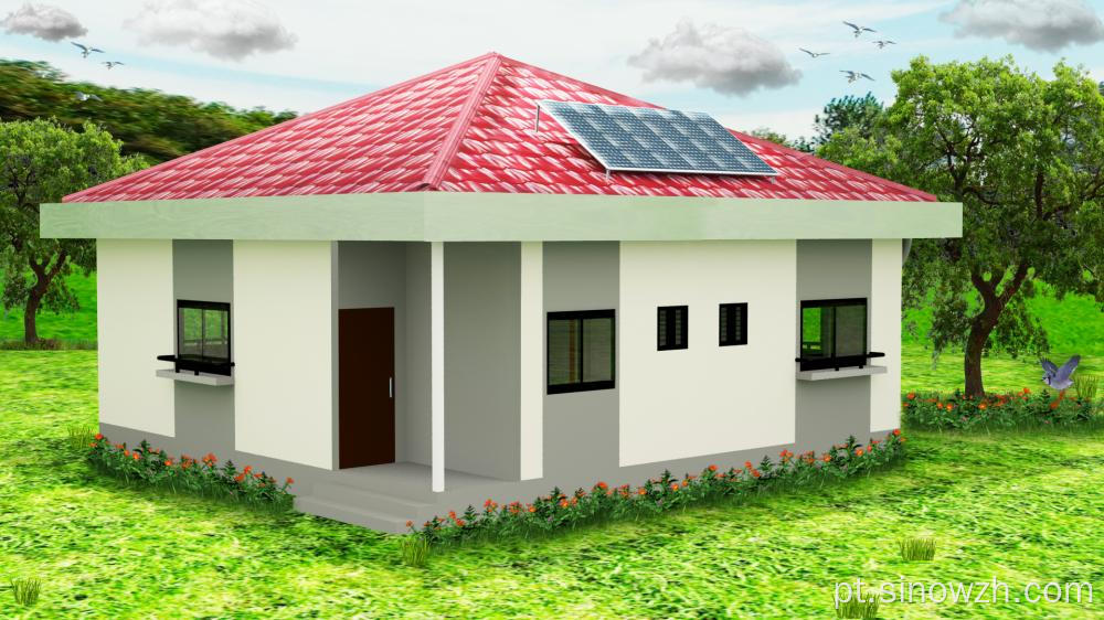 Casa modular modificada com placa de cimento de espuma
