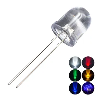 10mm Colorful DIP LED Bulb - Red, White, Yellow, Blue, Emerald Green