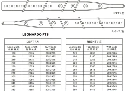 Rapier Loom Tapes for Leonardo Fts