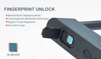 Anti-shear fingerprint bike lock u lock smart lock