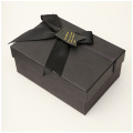 리본이있는 도매 무광택 검은 색 선물 상자