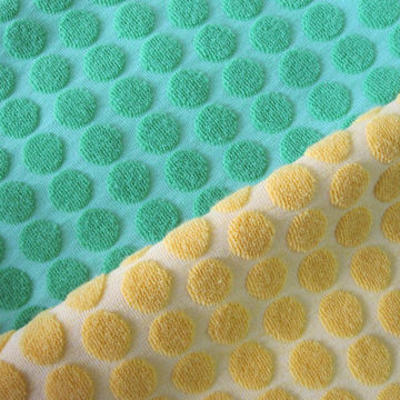 Jacquard terry, made of 80% cotton and 20% polyester