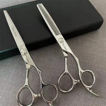 Haucsme 6.0 'Japan Hairdressing Scissors Hair Cutting Thinning Scissors Set Barber Shears Tijeras Pelo High Quality Hair Salon