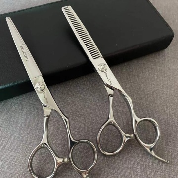 Haucsme 6.0 'Japan Hairdressing Scissors Hair Cutting Thinning Scissors Set Barber Shears Tijeras Pelo High Quality Hair Salon
