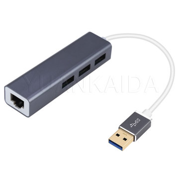Aluminum USB HUB Ethernet Adapter