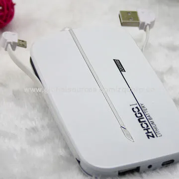 8,000mAh Power Bank with Dual Micro USB Input Ports and Dual USB Output Ports