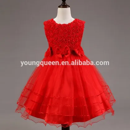 XD09 Sleeveless silk dress flower girl dress for wedding