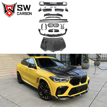 Kit per il corpo in fibra di carbonio in stile Larte per la concorrenza BMW X6M/X6 F96
